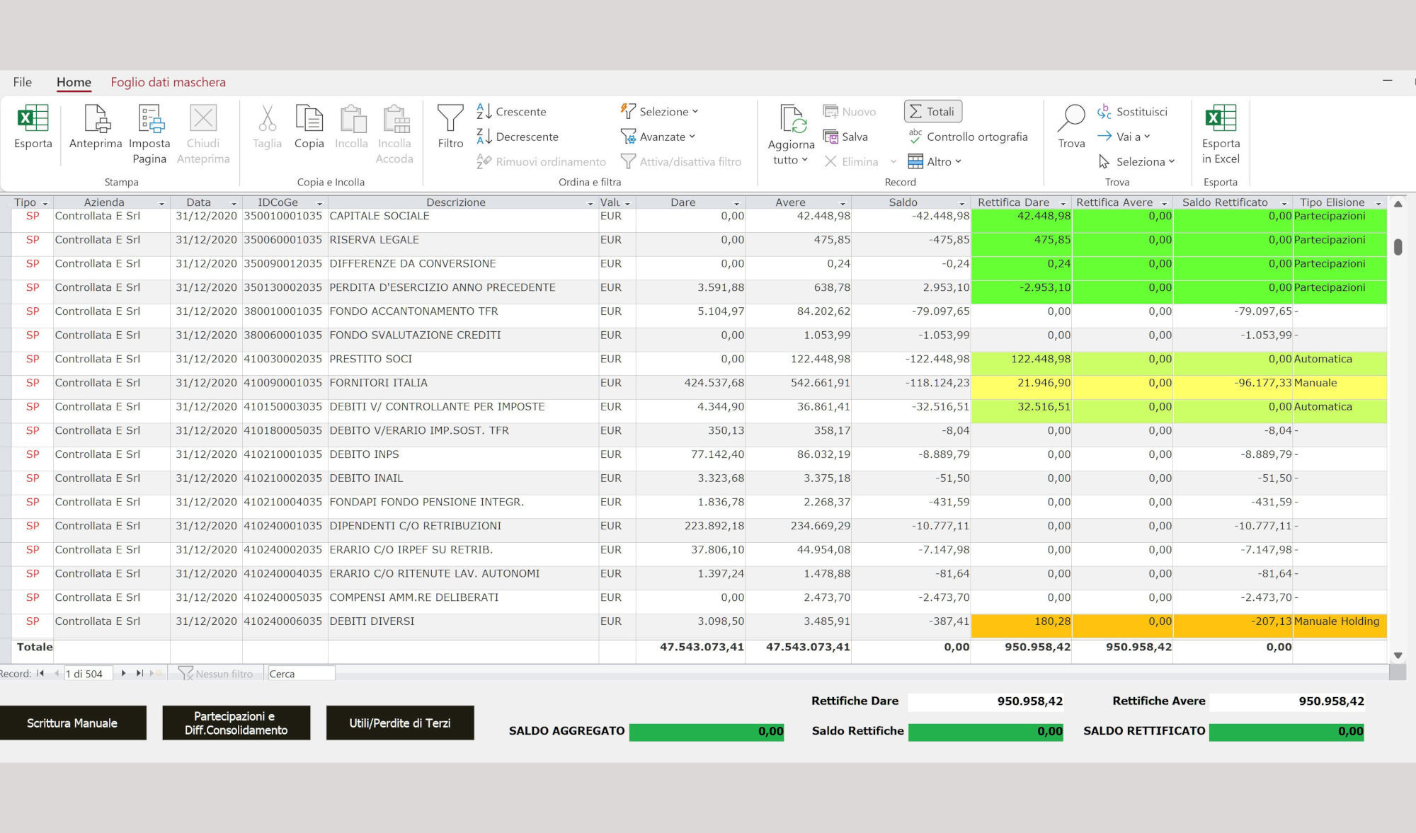 software bilancio consolidato